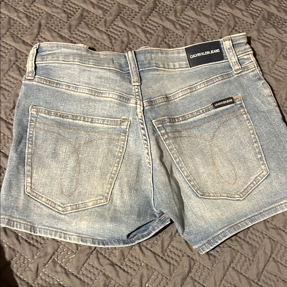Calvin Klein Faded Blue Denim Shorts